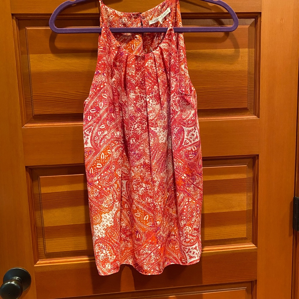Dressy Tank Top, flowy cut and fabric, NWT